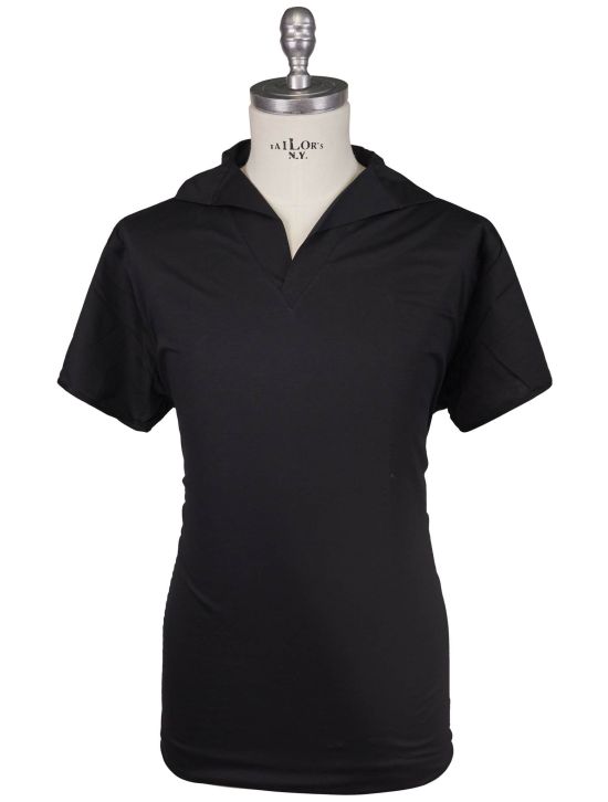 KNT Kiton Knt Black Cotton Polo Black 000