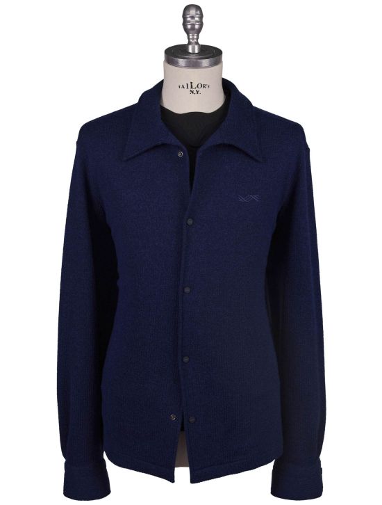 KNT Kiton Knt Blue Cotton Wool Overshirt Blue 000