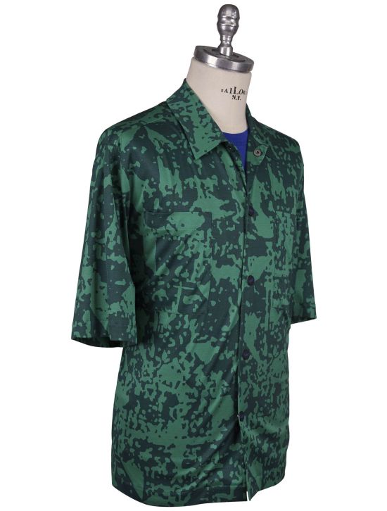 KNT Kiton Knt Green Cotton Shirt Green 001