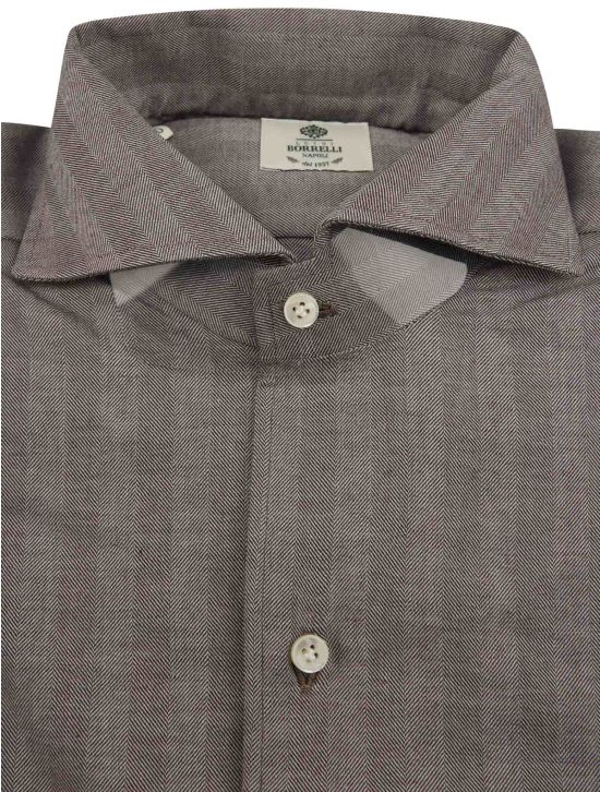 Luigi Borrelli Luigi Borrelli Gray Cotton Shirt Gray 001