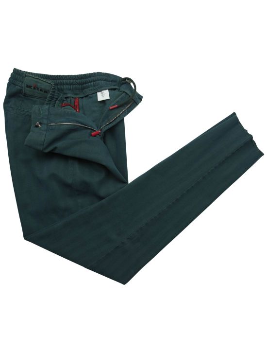 Kiton Kiton Green Cotton Cashmere Pants Green 001