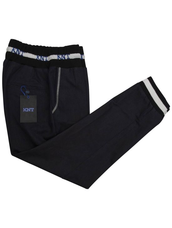 KNT Kiton KNT Blue Cotton Pl Ea Cargo Pants Blue 000