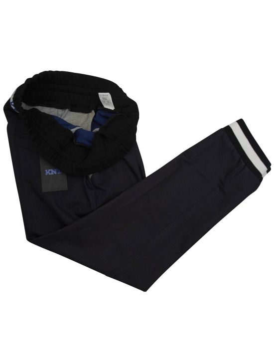 KNT Kiton KNT Blue Cotton Pl Ea Cargo Pants Blue 001