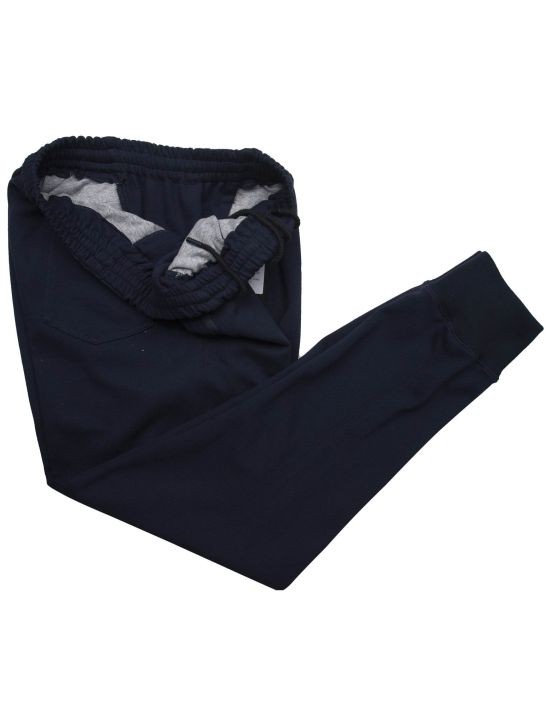 KNT Kiton KNT Blue Cotton Pants Blue 001