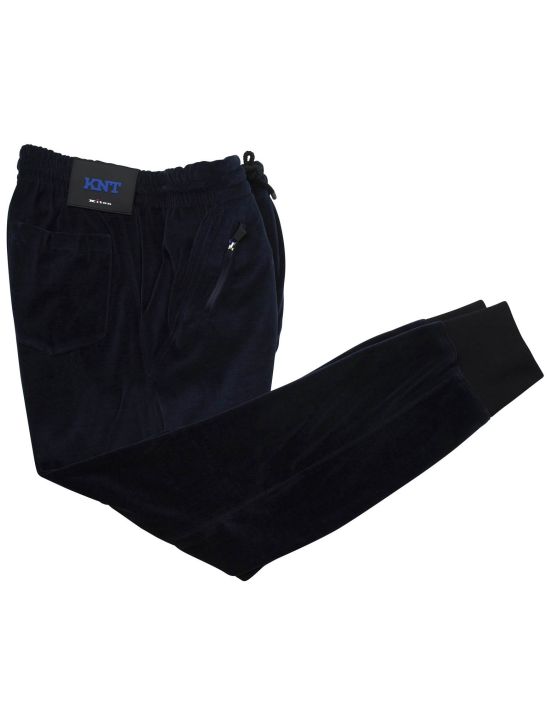 KNT Kiton KNT Blue Cotton Pl Pants Blue 000