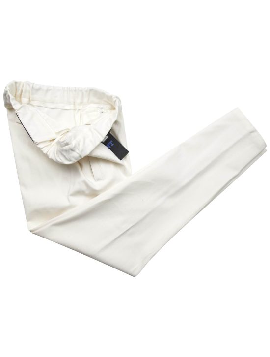 KNT Kiton KNT White Cotton Ea Pants White 001