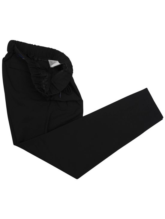 KNT Kiton KNT Black Wool Pa Ea Pants Black 001