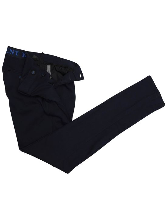 KNT Kiton Knt Blue Cotton Pants Blue 001