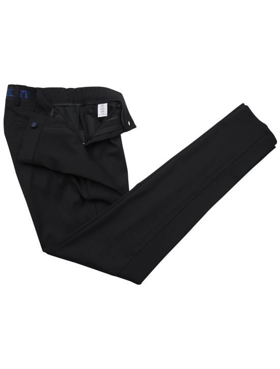 KNT Kiton KNT Black Virgin Wool Pa Ea Pants Black 001