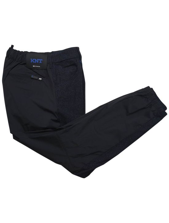 KNT Kiton KNT Black Blue PA Virgin Wool Silk Pa Pants Black / Blue 000