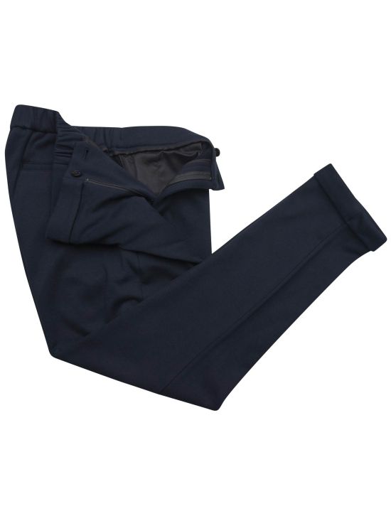 KNT Kiton KNT Blue Wool Pants Blue 001