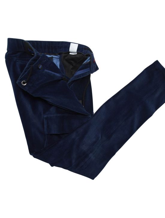 KNT Kiton KNT Blue Cotton Ea Velvet Cargo Pants Blue 001