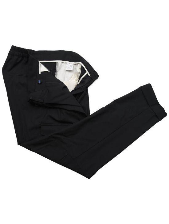 KNT Kiton KNT Black Wool Cargo Pants Black 001