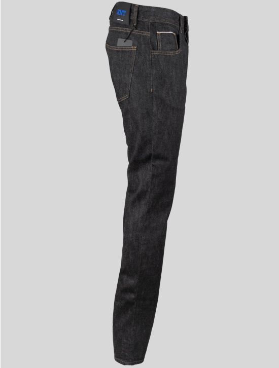 KNT KNT Kiton Black Cotton Pe Jeans Black 001