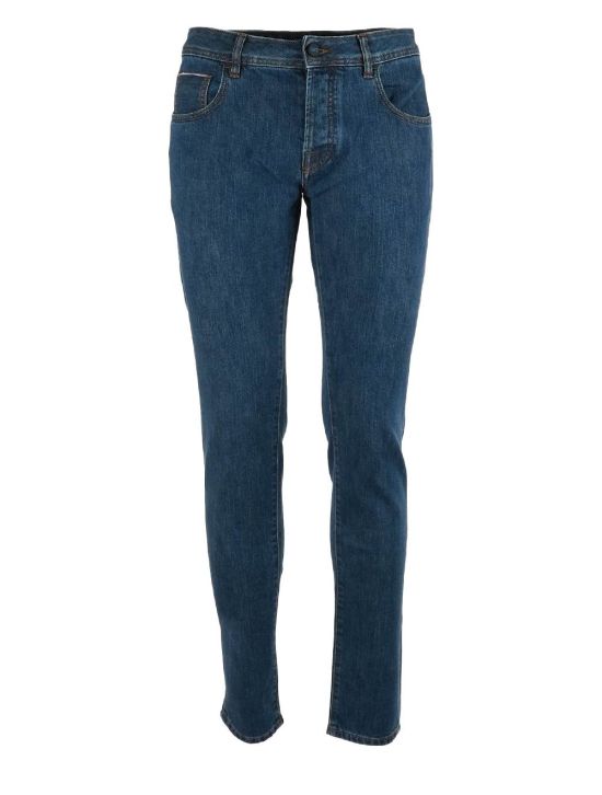 KNT KNT Kiton Blue Cotton Pe Jeans Blue 000