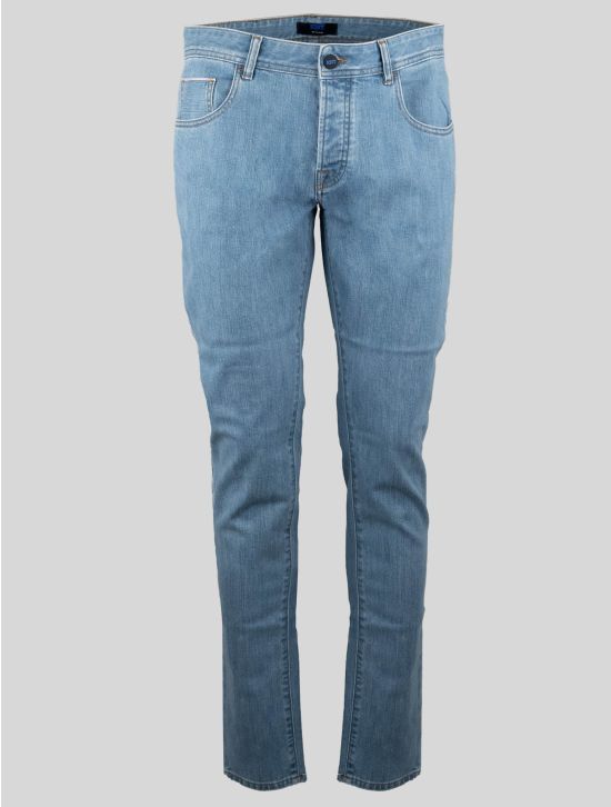 KNT KNT Kiton Light Blue Cotton Pe Jeans Light Blue 000