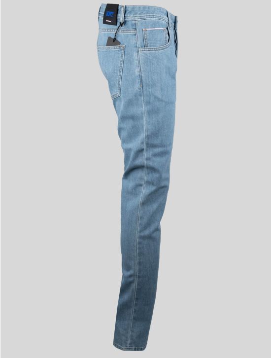 KNT KNT Kiton Light Blue Cotton Pe Jeans Light Blue 001