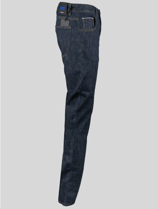 KNT KNT Kiton Blue Cotton Pe Jeans Dark Blue 001