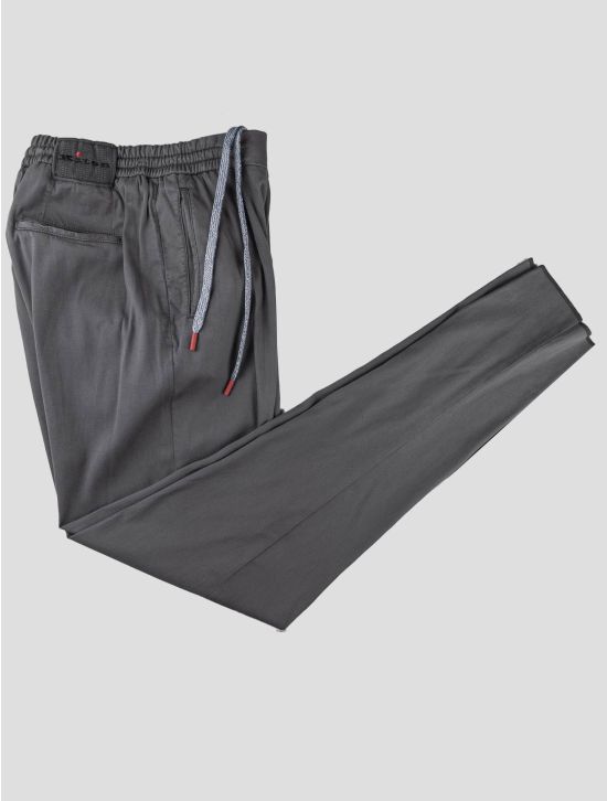 Kiton Kiton Gray Lycra Cotton Ea Pants Gray 000