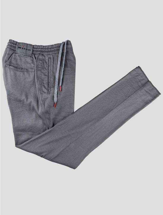 Kiton Kiton Gray Linen Lyocell Ea Pants Gray 000