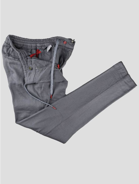 Kiton Kiton Gray Linen Lyocell Ea Pants Gray 001