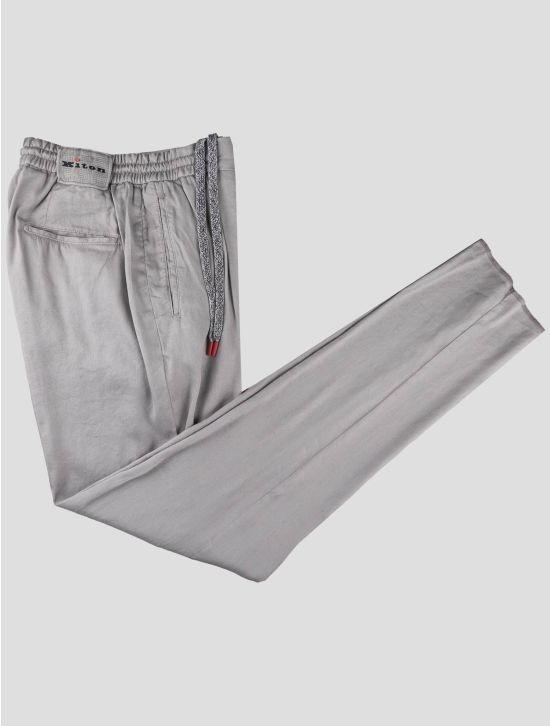 Kiton Kiton Gray Linen Lyocell Ea Pants Gray 000