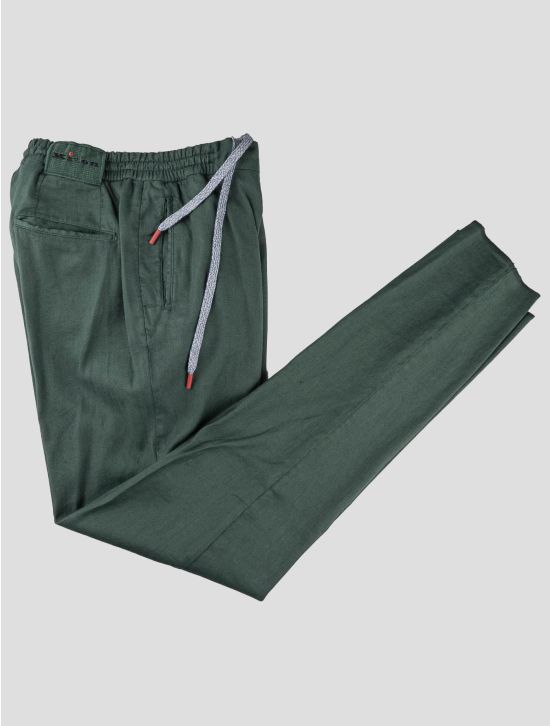 Kiton Kiton Green Linen Cotton Ea Pants Green 000