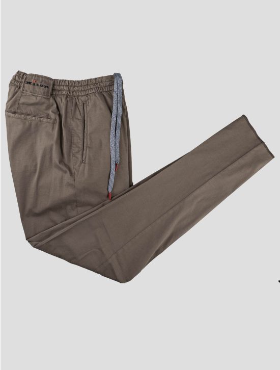 Kiton Kiton Brown Cotton Silk Ea Pants Brown 000