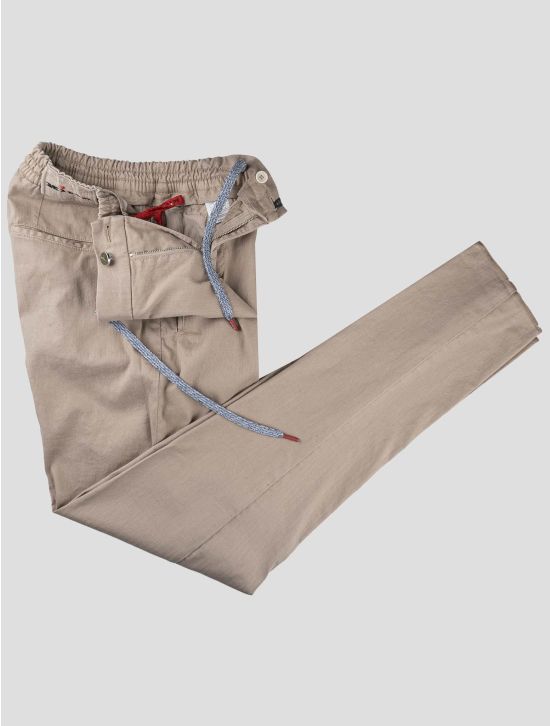 Kiton Kiton Beige Linen Cotton Ea Pants Beige 001