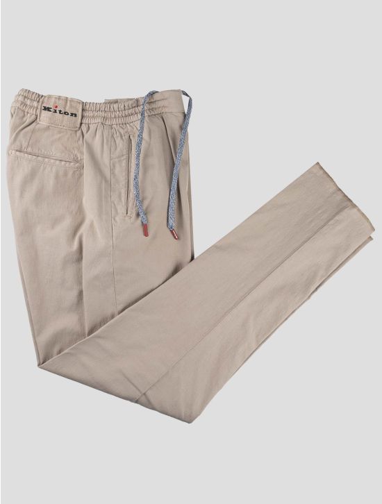 Kiton Kiton Beige Cotton Silk Ea Pants Beige 000