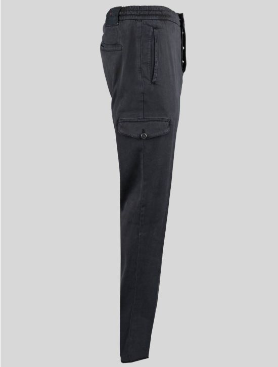 Kiton Kiton Black Lycra Cotton Ea Cargo Pants Black 001