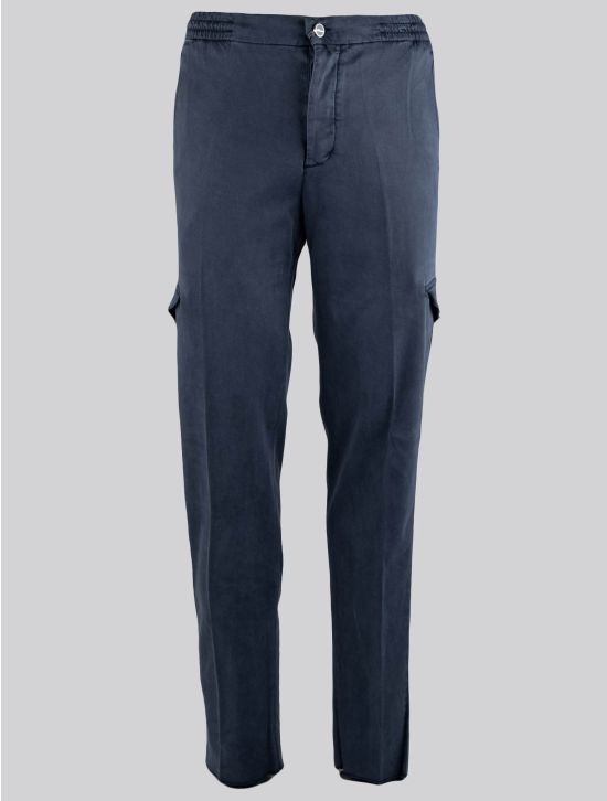 Kiton Kiton Blue Lyocell Ea Cargo Pants Blue 000