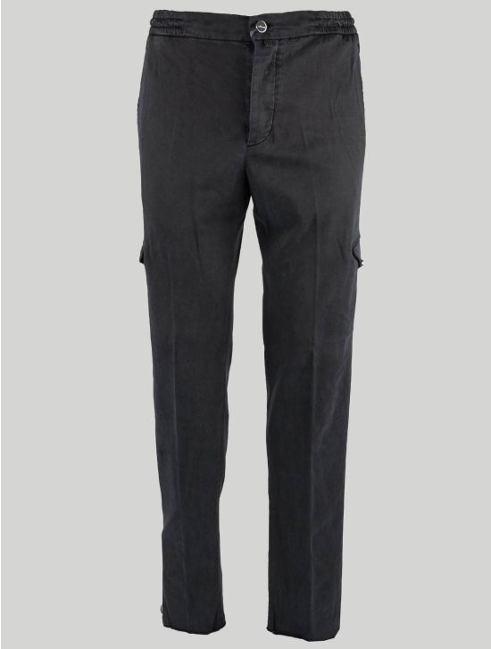 Kiton Kiton Black Lyocell Ea Cargo Pants Black 000