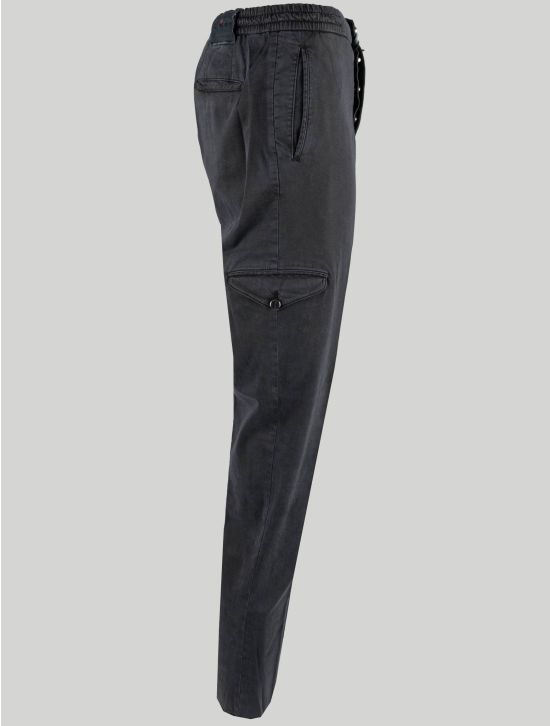 Kiton Kiton Black Lyocell Ea Cargo Pants Black 001