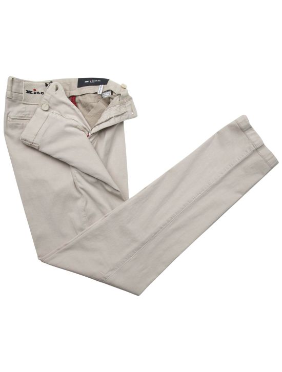 Kiton Kiton Beige Ly Cotton Linen Ea Pants Beige 001