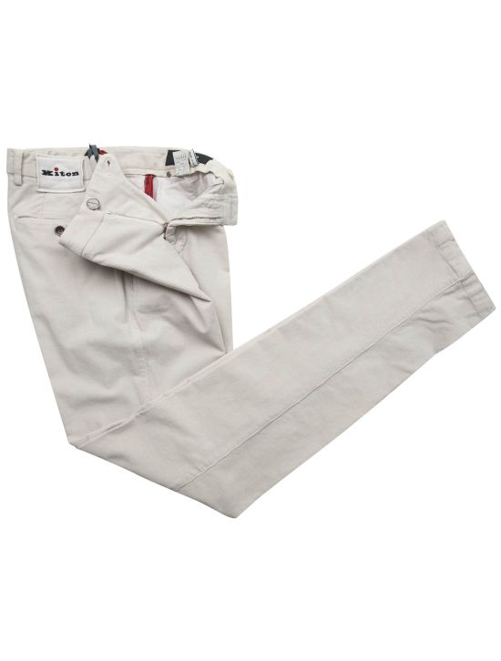 Kiton Kiton Beige Cotton Cashmere Ea Velvet Pants Beige 001