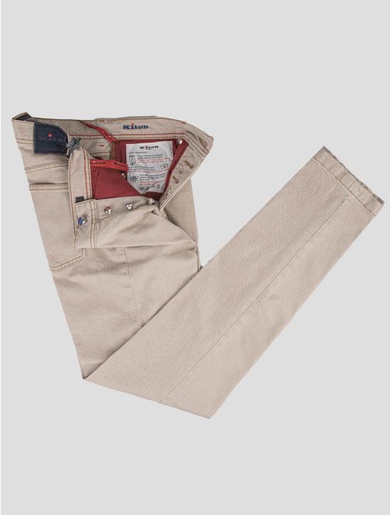 Kiton Kiton Light Beige Cotton Ea Jeans Light Beige 001