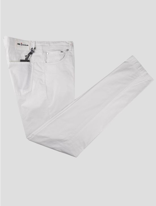 Kiton Kiton White Cotton Ea Jeans White 000