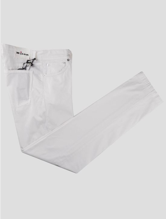 Kiton Kiton White Cotton Ea Jeans White 000