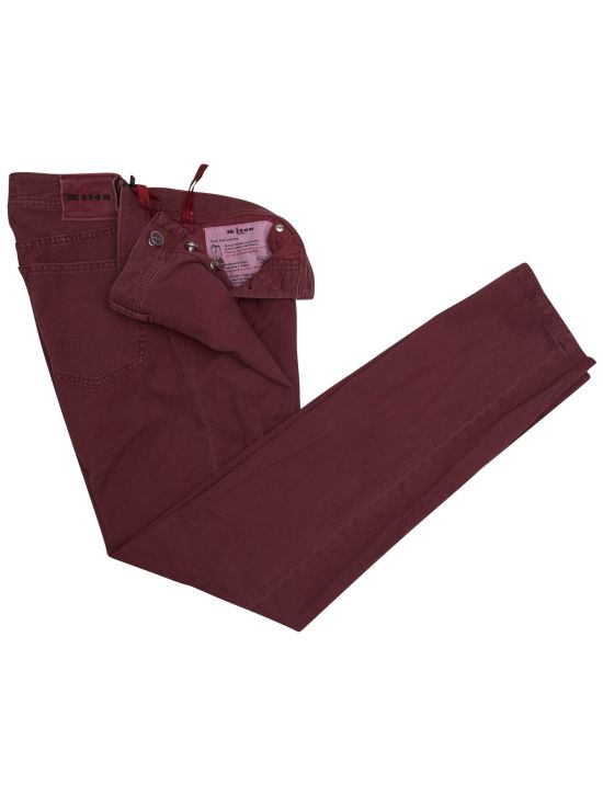 Kiton Kiton Burgundy Cotton Ea Jeans Burgundy 001