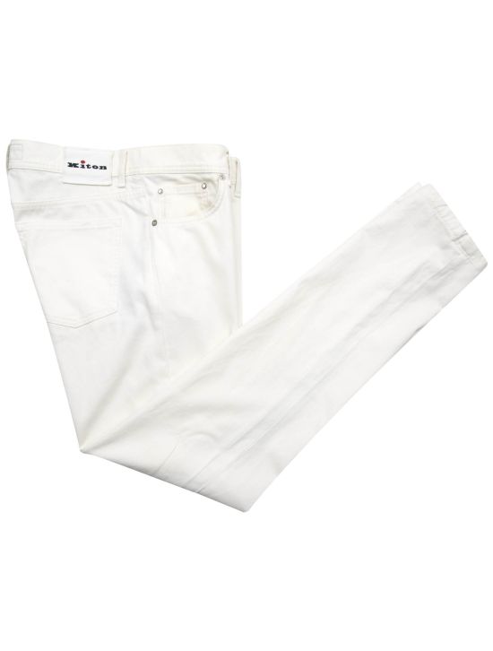 Kiton Kiton White Cotton Pl Ea Jeans White 000