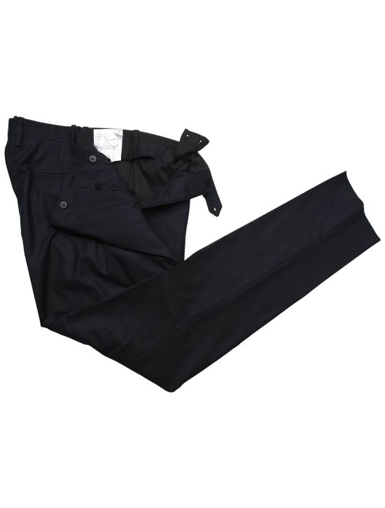 Kiton Kiton Blue Wool 14 Micron Pants Blue 001