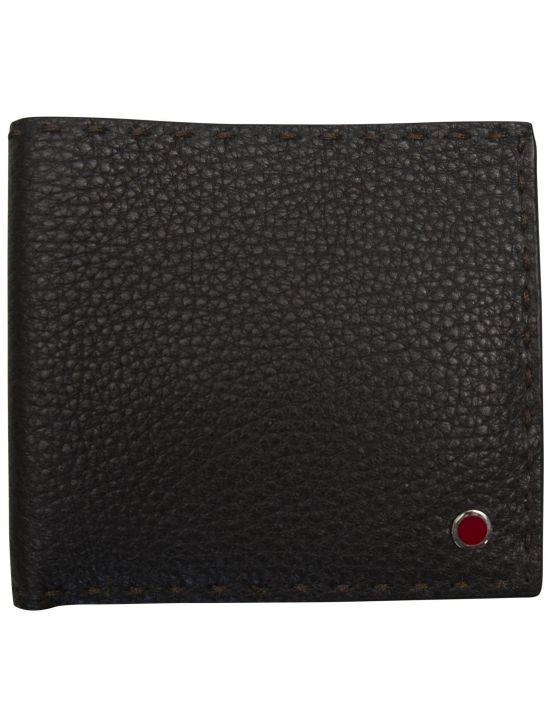 Kiton Kiton Brown Leather Wallet Brown 000