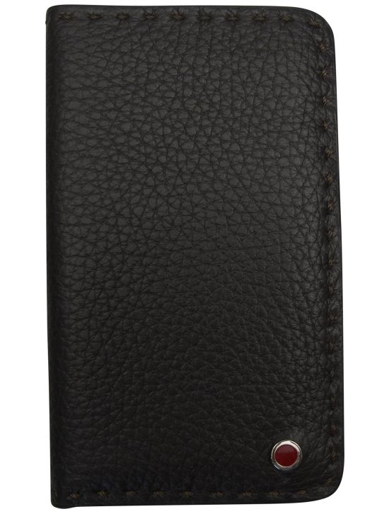 Kiton Kiton Brown Leather Wallet Brown 000