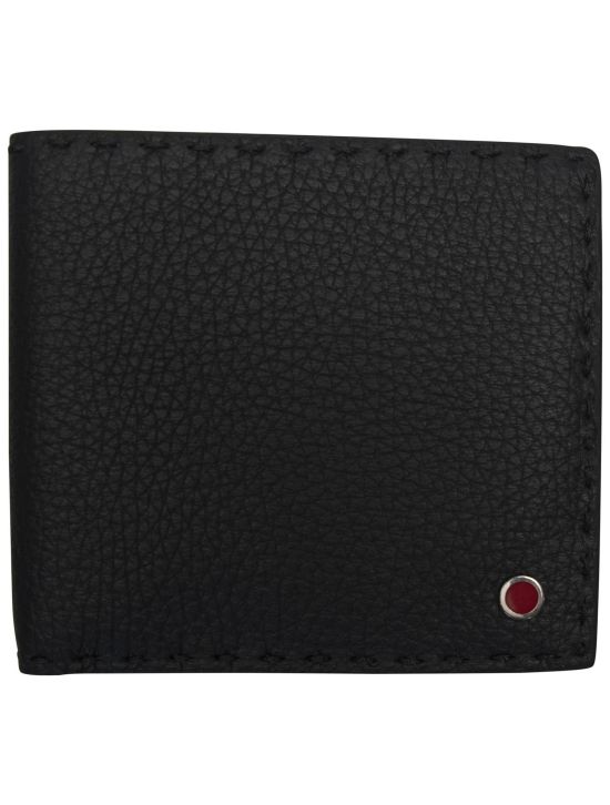 Kiton Kiton Black Leather Wallet Black 000