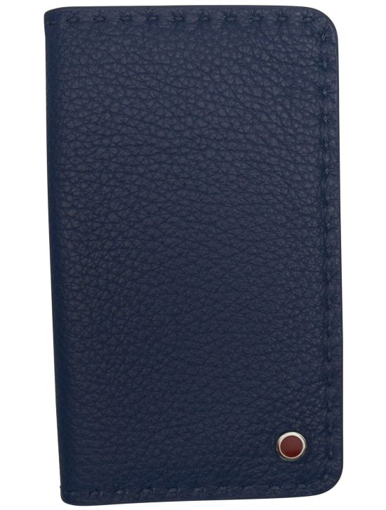 Kiton Kiton Blue Leather Wallet Blue 000