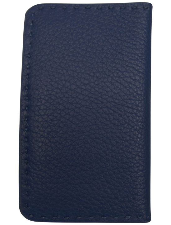 Kiton Kiton Blue Leather Wallet Blue 001