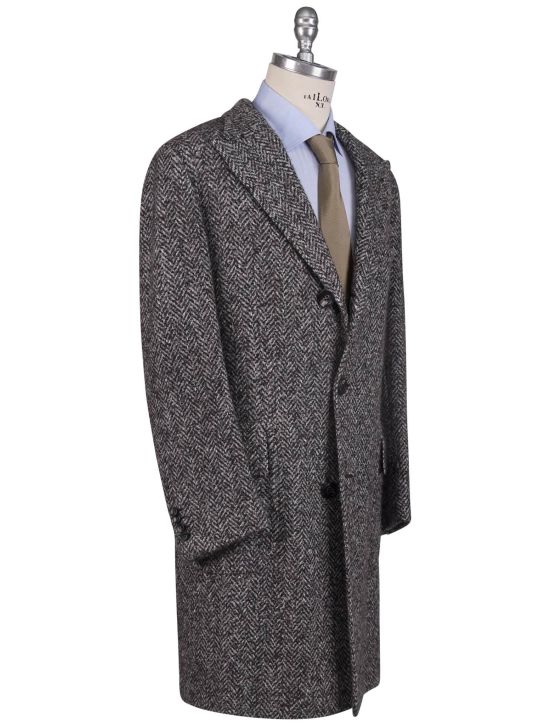 Kiton Kiton Multicolor Wool Cashmere Silk Overcoat Multicolor 001