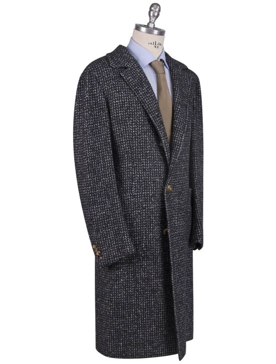 Kiton Kiton Multicolor Virgin Wool Cashmere Silk Overcoat Multicolor 001