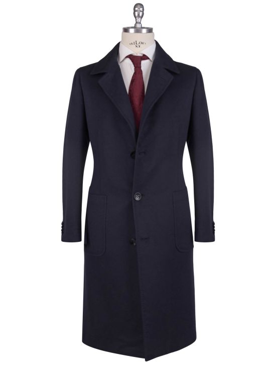 Kiton Kiton Blue Vicuna Peru Cashmere Overcoat Blue 000